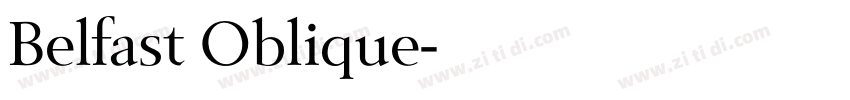 Belfast Oblique字体转换